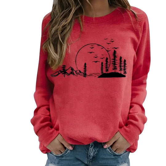 Korrine - Bequemer weiter Pullover mit Print