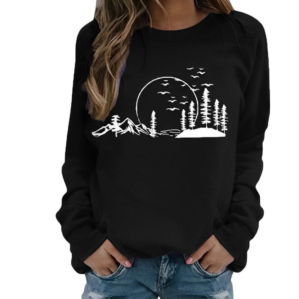 Korrine - Bequemer weiter Pullover mit Print