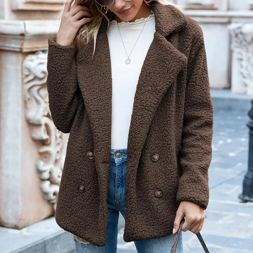 Nela - Teddyjacke kurz und kuschelig warm