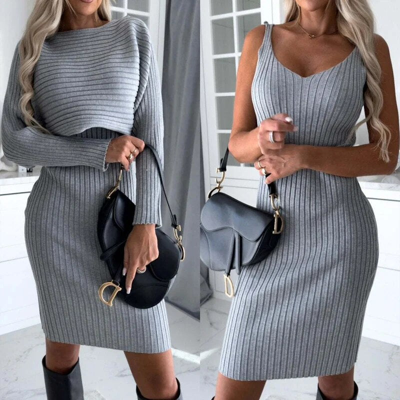 Aileen - Ärmelloses Kleid mit Pullover