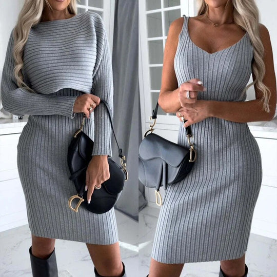 Aileen - Ärmelloses Kleid mit Pullover