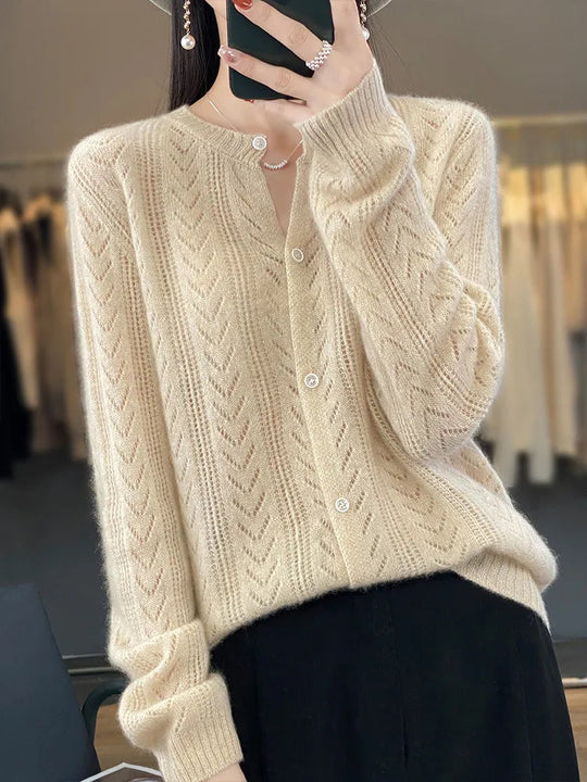 Amira - Strickpullover mit Knopfdetails