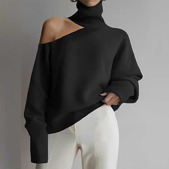 Enid - Schulterfreier minimalistischer Pullover