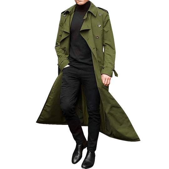 Xavior - Klassischer langer Herren-Trenchcoat