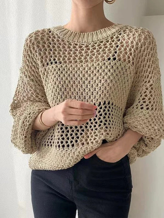 Kailee - Eleganter weiter hohler Pullover