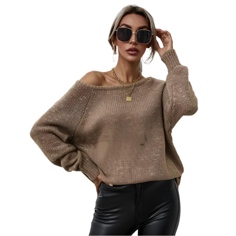 Larissa - Warmer Strickpullover mit Off-Shoulder-Design