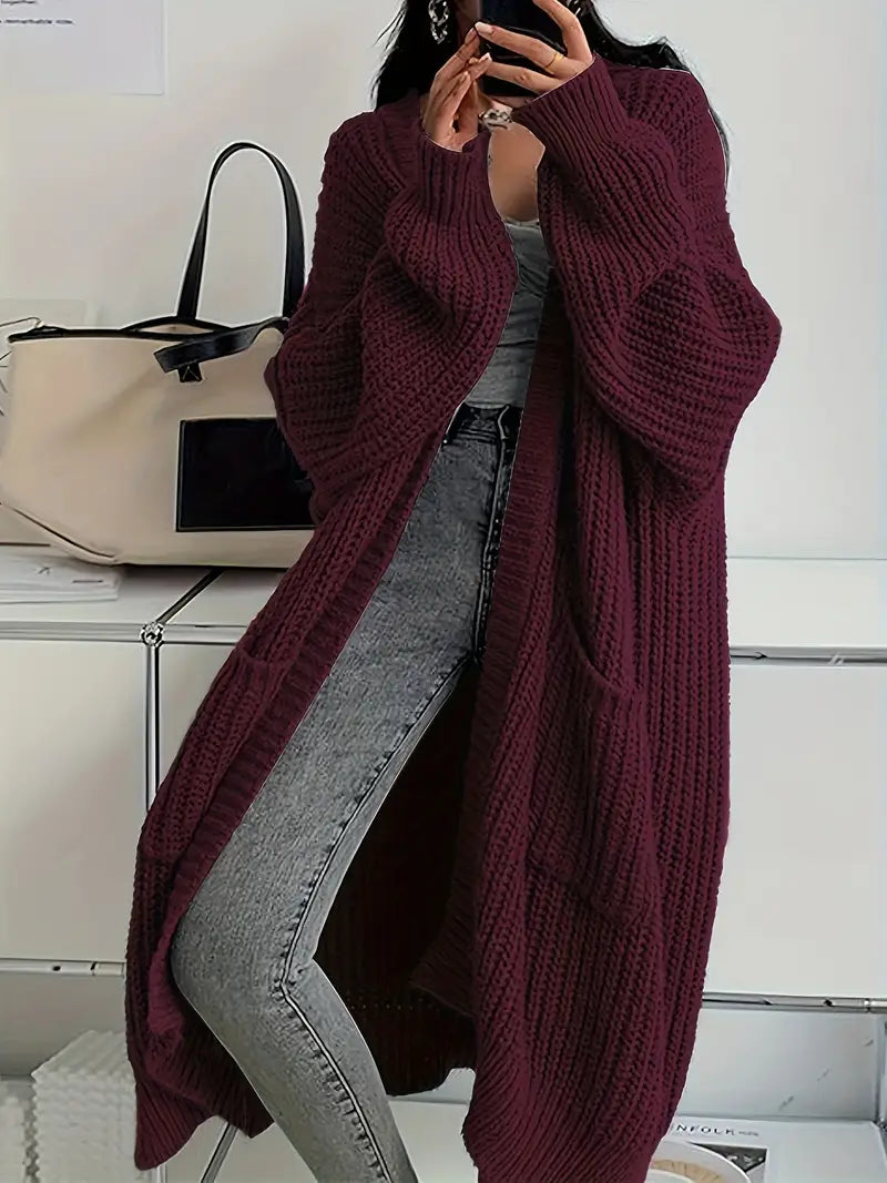 Jasmin - Langer Winter-Strick-Cardigan