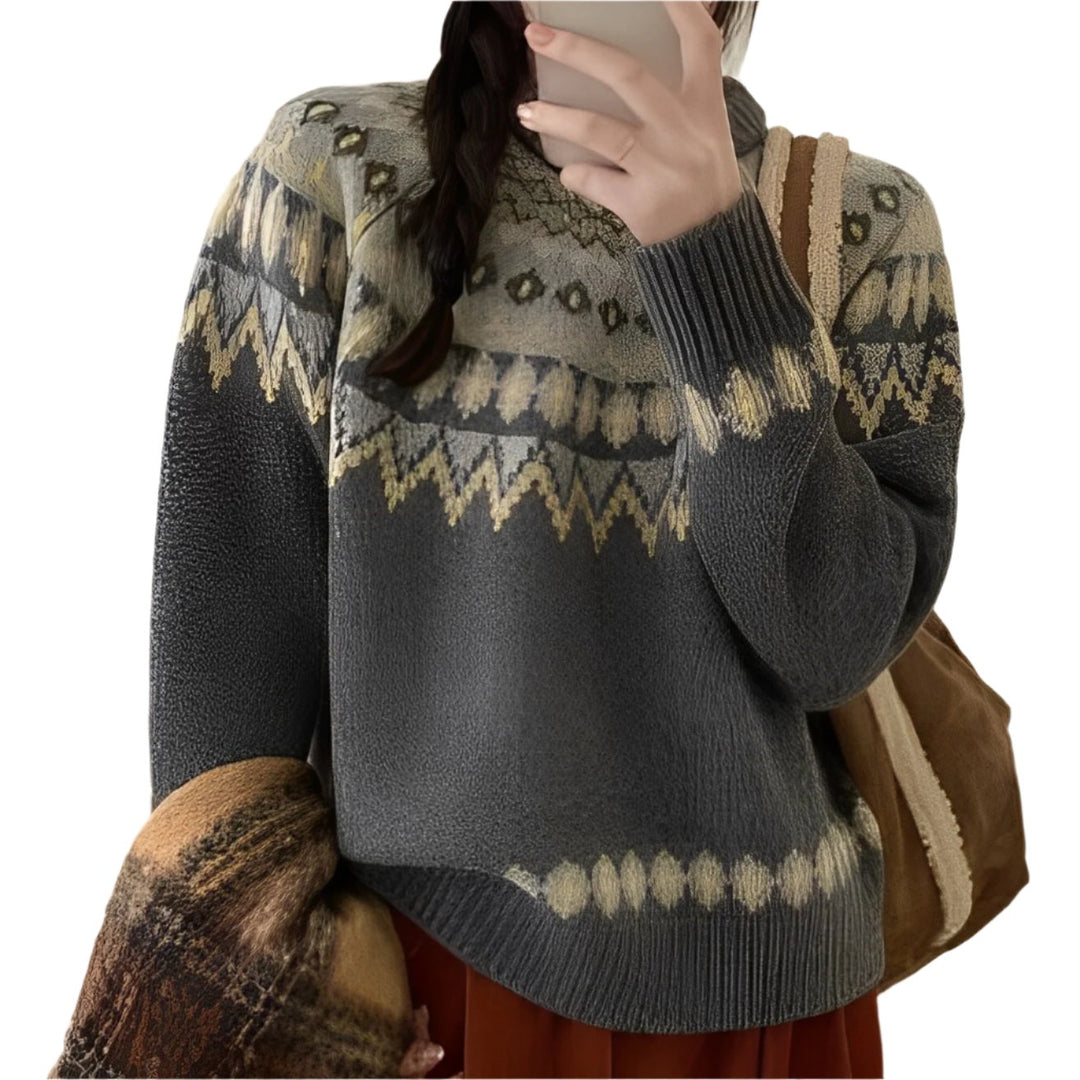 Kelda - Moderner und lockerer Pullover im Boho-Stil