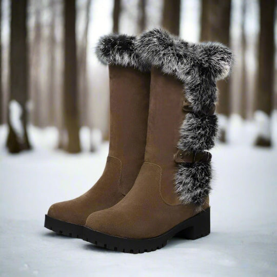 Jasmin - Stilvolle Wildleder-Schneestiefel