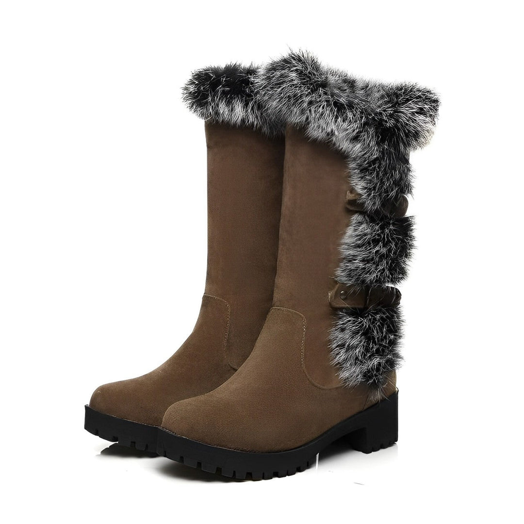 Jasmin - Stilvolle Wildleder-Schneestiefel