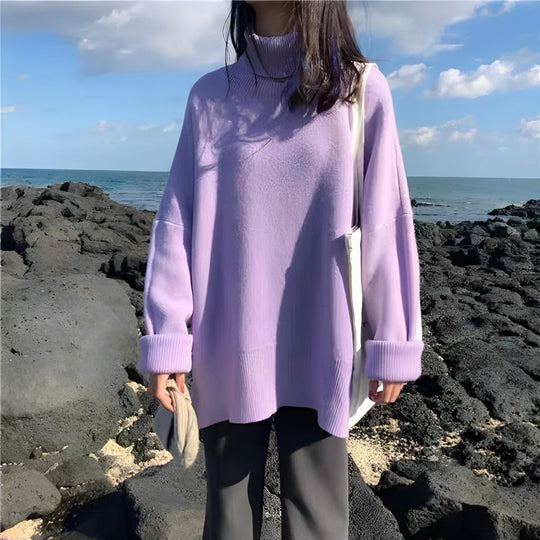 Melyssa - Oversize-Pullover mit hohem Kragen