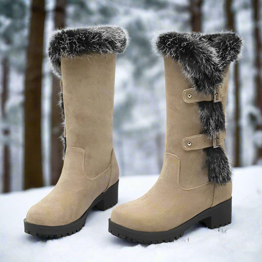 Jasmin - Stilvolle Wildleder-Schneestiefel