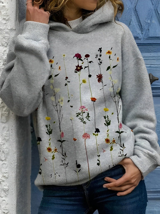 Marisa - Kapuzenpullover mit floralem Druck