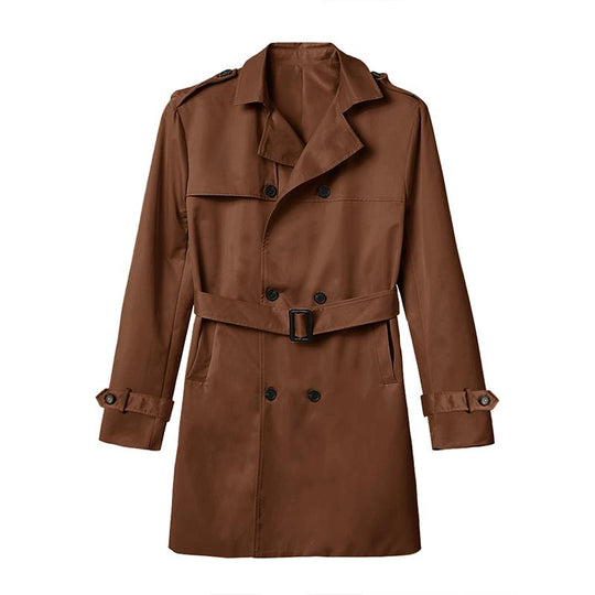 Eleganter Herren-Trenchcoat - Zweireihiges Design