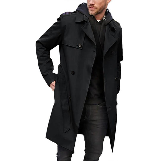 Eleganter Herren-Trenchcoat - Zweireihiges Design