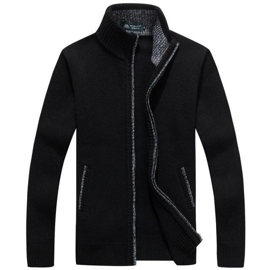 Iker – Herren Strickjacke mit Fleecefutter