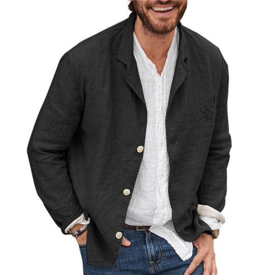 Dino - Casual Cotton & Linen Loose Jacket