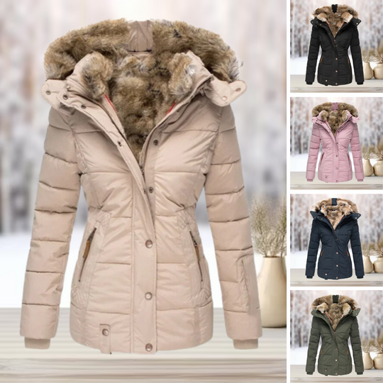 Tessa - Elegante Winter-Pelzjacke mit Kapuze