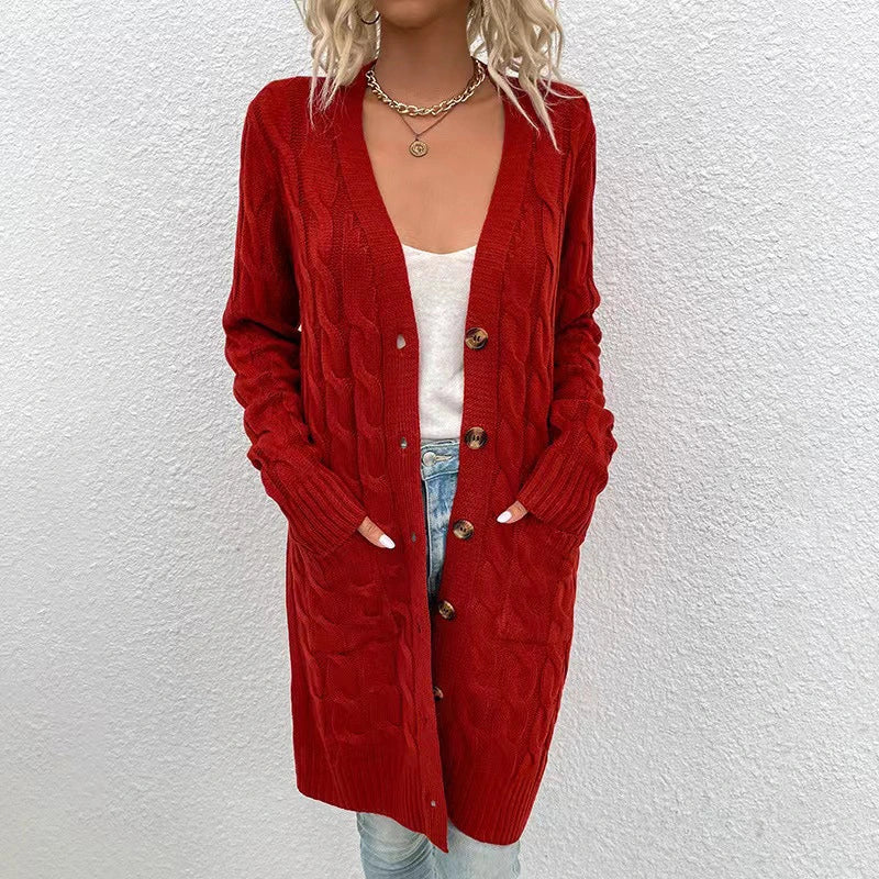 Eri - Lange lässige Strickjacke