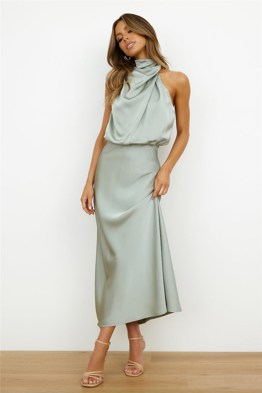 Juliana - Elegantes Midikleid mit asymmetrischem Rundhalsausschnitt