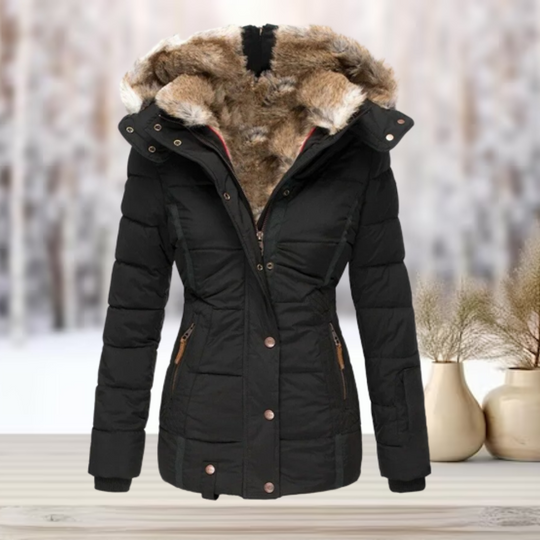 Tessa - Elegante Winter-Pelzjacke mit Kapuze