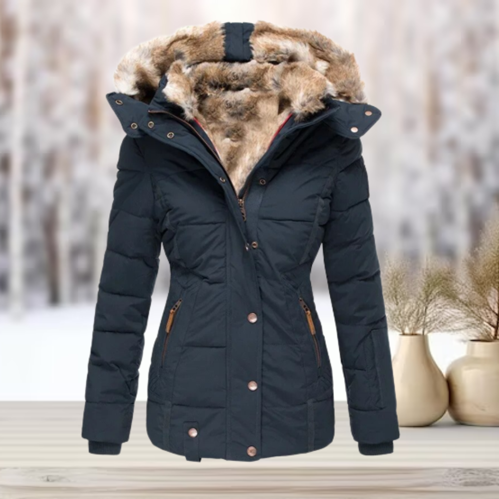 Tessa - Elegante Winter-Pelzjacke mit Kapuze