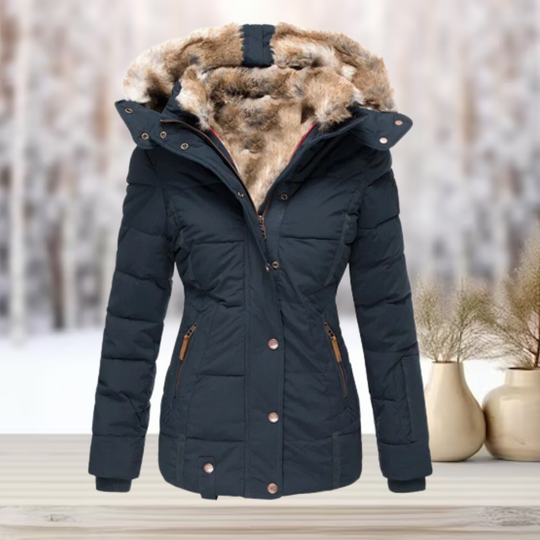 Tessa - Elegante Winter-Pelzjacke mit Kapuze