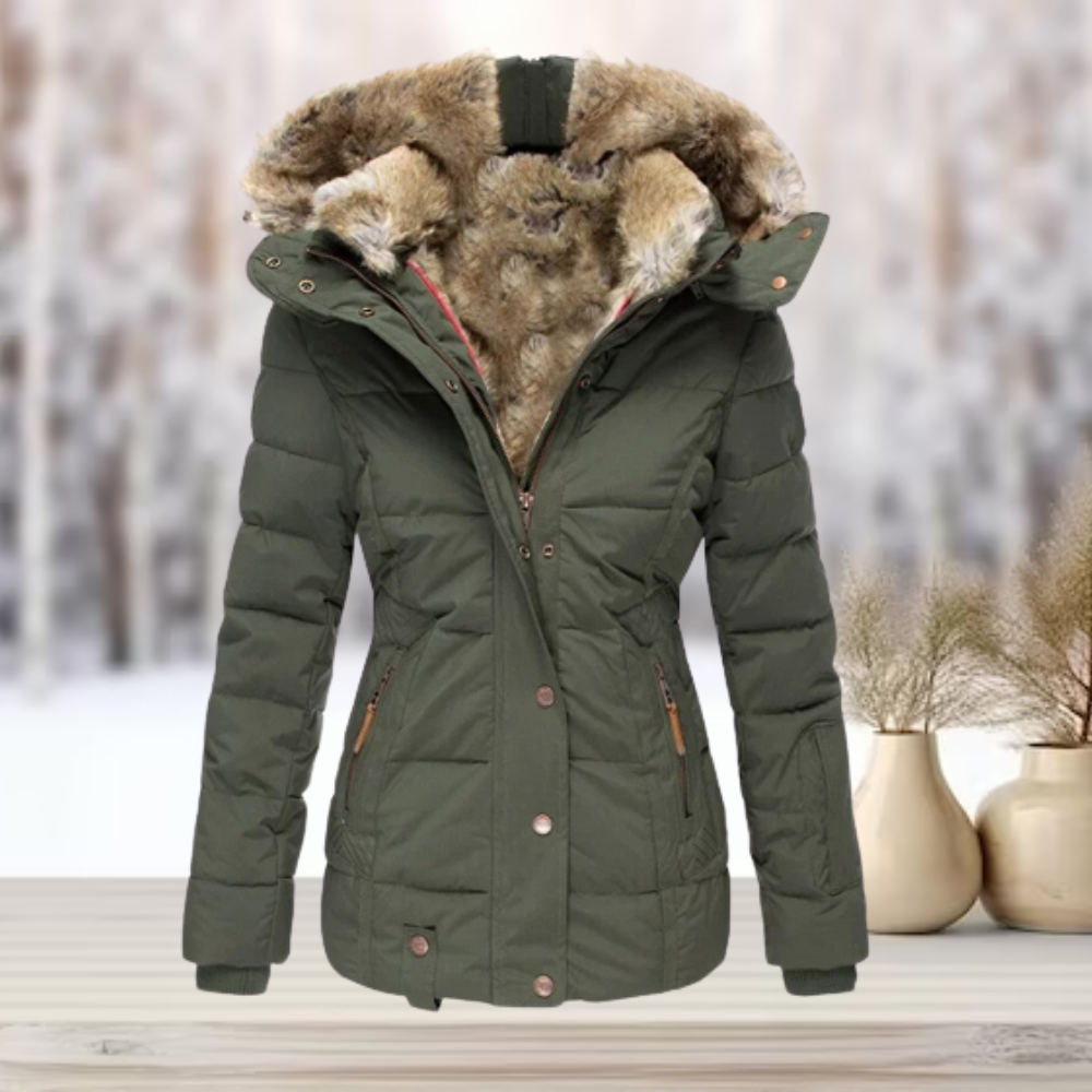 Tessa - Elegante Winter-Pelzjacke mit Kapuze