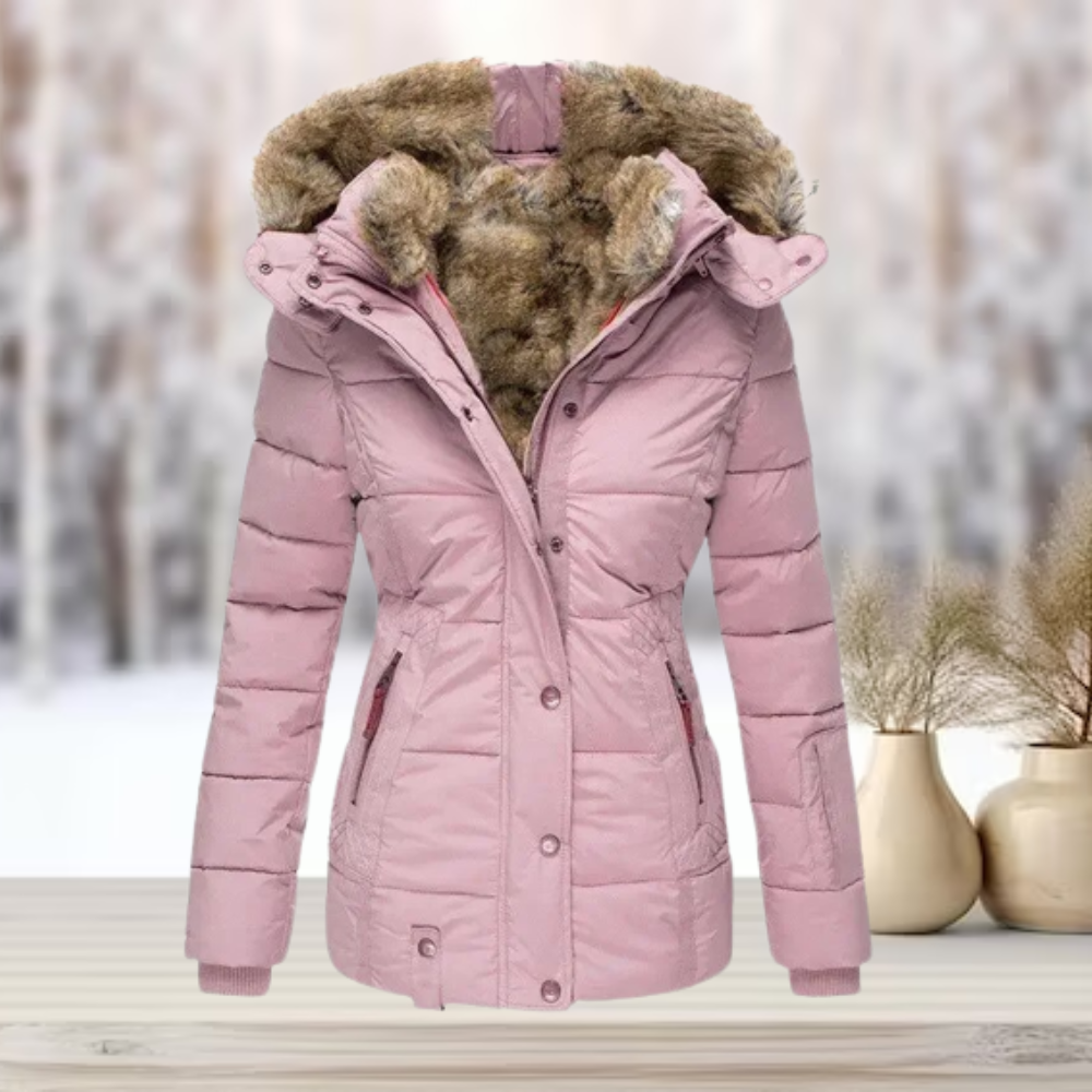 Tessa - Elegante Winter-Pelzjacke mit Kapuze