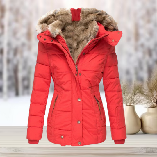 Tessa - Elegante Winter-Pelzjacke mit Kapuze